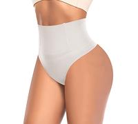 YARRCO Tummy Control Thong Shapewear for Women High Waist Control Knickers Tummy Tuck Thong Slimming Pants Shaping Underwear Seamless Butt Lifter Body Shaper (White,L)