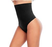 YARRCO Tummy Control Thong Shapewear for Women High Waist Control Knickers Tummy Tucking Thong Knickers Slimming Pants Shaping Underwear Seamless Butt Lifter Panties