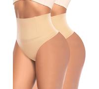 YARRCO Tummy Control Thong Shapewear for Women High Waist Control Knickers Tummy Tucking Thong Knickers Slimming Pants Shaping Underwear Seamless Butt Lifter Panties