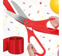 YARRD Red Ribbon Cutting Ceremony Kit, Giant Scissors 20" And Opening Special Events Ceremonies