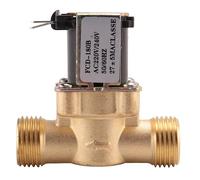 Yarryuter 1/2 inch Ac 220V Normally Closed Brass Electric Solenoid Magnetic Valve for Water Control Chemical Liquid Industry Pumps