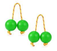 Yarryuter 1 Pairs Aslatua Shakers Rhythmic Ball Instrument African Shaker Rattle Instrument Green
