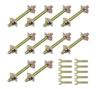 Yarryuter 10 Sets Countertop Connector Bolts,Table Top Fasteners,Joint Connectors Drawbolt Pack,Miter Draw Bolt and Zip Bolt,B