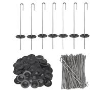 Yarryuter 100 Packs Solar Panel Guard Clips, Stainless Steel Wire Fence Fasteners Animal Guard Roll Kit for Solar Panel