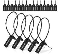 Yarryuter 1000 Pcs Plastic Tamper Seals Tags Security Tags Seals Safety Numbered Zip Ties Labels Black