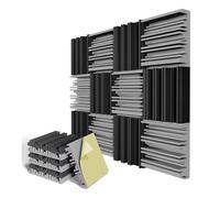 Yarryuter 12 Pack Self-Adhesive Sound Proof Foam Panels,12 x 12 x 2 Inches Acoustic Foam,for Wall,Home,Studio