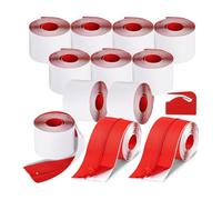 Yarryuter 12 Rolls Strong Self-Adhesive Zipper Doors for Dust Barriers - Size 7Ft X 3Inch, for Tarps and Construction Sites