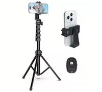 Yarryuter 160cm Tripod for Cell Phone Camera Phone Stand Tripod with Remote and Phone Holder Portable Tripod Video Recording