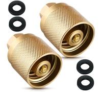 Yarryuter 2 Pack Forklift Connector Female 7141F, Propane Tank Adapter, 1-1/4Inch Inlet X 1/4Inch NPT Outlet with 4 Rubber O Rings