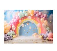 Yarryuter 210X150cm European American Valentine'S Day Party Backdrops Balloon Roses Pink Heart Banner Photography Backdrops Easy to Use, B