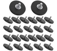 Yarryuter 24 Pieces Rubber Coated Magnets 1.69 Inch 30 Lbs M6 Mounting Magnets Threaded Studs for Lighting B