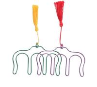 Yarryuter 2Pcs Sheet Music Tassels Clip Guitar Holder Metal Bookmarks Piano Page Music Page Holder M-Shape Music Book Clip Easy to Use