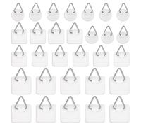 Yarryuter 30 Pack Adhesive Picture Hanger Picture Hanging Hooks Without Nails Adhesive Wall Hangers Sticky Picture Hangers