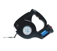 Yarryuter 4.5M Black Retractable Dog Leash with LED Flashlight, Multifunctional Pet Lead for Outdoor Activities