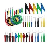 Yarryuter 41PCS Multimeter Test Lead Kit 4MM Banana Plug to Alligator Clip Test Lead with Wire Piercing Probes Alligator Clip Easy Install Easy to Use