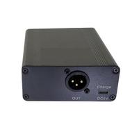 Yarryuter 48V Phantom Power Outdoor Portable Rechargeable Phantom Power for Any Condenser Microphone Recording Equipment Mic Preamp with High Gain