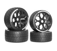 Yarryuter 4Pcs 53/107 42/100 Tire Tyre 17Mm Wheel Hex for 1/7 Felony/Model GT/RC Car Upgrade Parts Accessories