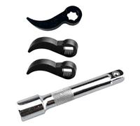 Yarryuter 4Pcs Pry Bar Wrench Adaptor Head,Crowbar Adapter-Head Tool,Half Shaft Removal Car Repairing Tools with Extension Bar 1/2