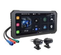 Yarryuter 6.25 Inch Motorcycle DVR Wireless CarPlay for Android Auto GPS Navigation Monitor Bluetooth Waterproof Touchscreen