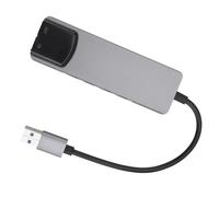 Yarryuter 6-In-1 Computer Sound Card 5.1 USB External Sound Card Multi-Function Audio Converter for Notebook Aluminum Sound Card Easy to Use