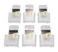 Yarryuter 6 Pack Premium Trifold 4 Inches Wide Brochure Holder, Plastic Brochure Holder Wall Mount Clear Countertop Organizer Literature Holders Flyer Holder Plastic Display Stand