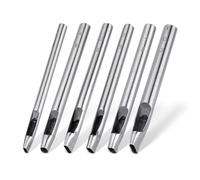 Yarryuter 6 Sizes Oval Hole Punch for Leather 6mm-10mm Hollow Leather Crafting Hand Punching Tool Kit for Leather Crafting