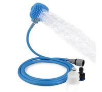 Yarryuter Adjustable Water Pressure Pet Shower Tool-Portable Bathing Kit for Dogs & Cats with Silicone Massage Nozzle Hose