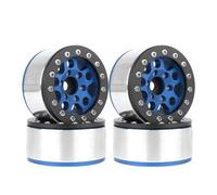 Yarryuter Blue Black Rim 1.55 Inch Metal Wheel for 1/10 RC Crawler Vehicle Axial SCX10 Ghost TRX4 TRX6 D90 4WD Easy to Use