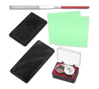 Yarryuter Complete 6-Piece Jewelry Testing Solutions Kit for Gold and Silver Includes Scratches Streaks Gemstone Polishing Cloth Magnifier