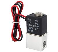 Yarryuter DC12V Solenoid Valve 1/4 Inch 2 Way Normally Closed Direct-Acting Pneumatic Valves for Water Air Gas