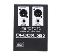 Yarryuter Direct Injection Box Low Noise Guitar DI 2 Channel Audio Converter Multi-Purpose Mixer Audio