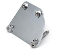 Yarryuter Electric Guitar Neck Plate Curved Cutaway Semi Round Asymmetry Neck Joint Back Mounting Plate 4 Holes with Screws B