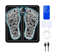 Yarryuter EMS Foot Massager Foldable Feet&Calves Acupoint Massage Mat for Muscles Relaxation Pain Relief 8Modes and 29Intensity Easy to Use A