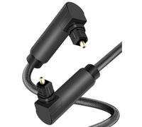 Yarryuter For Soundbar, TV, Home Theater Compatible 90 Degree Right Angle Optical Audio Cable, Toslink Digital Fiber Fibre Optic Cable