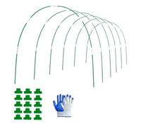 Yarryuter Garden Hoops for Raised Bed Grow Tunnel Trellis 6 Sets of 8FT Long Greenhouse Hoops Grow Tunnel, Rust-Free Fiberglass Support Hoops Frame