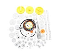 Yarryuter Gear Package Kit DIY Gear Assortment Accessories Set Gear Package Bushing for Toy Motor Car Robot Various Gear Axle Belt Bushings 82PCS/Set