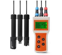 Yarryuter Handheld Dissolved Oxygen Meter Smart DO Meter Portable 6 in 1 PH DO Salt EC TDS Tester for Aquarium Swimming Pools