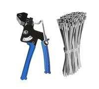 Yarryuter Heavy Steel Cable Tie Tool, Include 100 PCS Stainless Steel Cable Ties, Suitable for Home, Office, and Industrial Use Easy Install Easy to Use