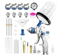 Yarryuter HVLP -Fed Air - with 1.4/1.7/2.0/2.5 mm Nozzles and 650 Cc Mixing Cups, Automotive Paint Sprayer