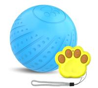Yarryuter Intelligent Interactive Dog Toy Ball Active Rolling Ball for Puppy/Small Dog with LED Lights with Remote Control Easy to Use -Blue