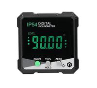 Yarryuter IP54 4X90° Portable Digital Inclinometer LCD Backlight Digital Protractor Slope Meter Digital Angle Ruler Reusable Easy to Use (Green)