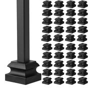 Yarryuter Iron Baluster Shoes 48pcs for 1/2 Inch Square Staircase Flat Shoe Scroll Basket Twist Knuckle