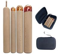 Yarryuter Knapping Tools Kit Obsidian Crafting Tool for Both Pros 1 Pressure Flaker,3 Copper Boppers,1 Tool Bag