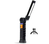 Yarryuter New Portable COB LED Flashlight Lamp USB Rechargeable Work Light Magnetic Hanging Lantern with Built-in Battery