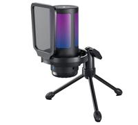 Yarryuter Noise Reduction Condenser Microphone with Tripod Bracket Gaming Streaming Microphone Shock Mount for PC Computer Laptops