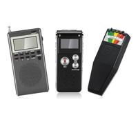 Yarryuter Paranormal Research Tools 3 Pcs Equipment Set Includes 1 Pcs Voice Recorder 1 Pcs LED Emf Magnetic Field Detector