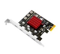 Yarryuter PCIE Expansion Card PCIE to 4 Port USB3.2 Gen1 Type-C Expansion Card Adapter Card for Desktop PC