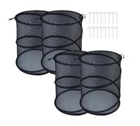 Yarryuter Plant Covers Cage with Stakes for Outdoor Plants Net Garden Plant Protectors Mini Greenhouse Plant Protection Black