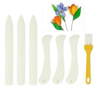 Yarryuter Plastic Stained Glass Burnisher 6Pcs Bone Foiler Holder Burnishing Tools for DIY Crafting Making Handicrafts Leathercraft