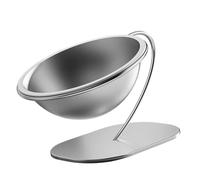 Yarryuter Raised Cat Dish Stainless Steel Dog Food Container Pet Feeding Accessories Large Lifted Cat Bowl with Stable Base